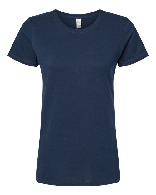 Women's Gold Soft Touch T-Shirt - Deep Navy Front