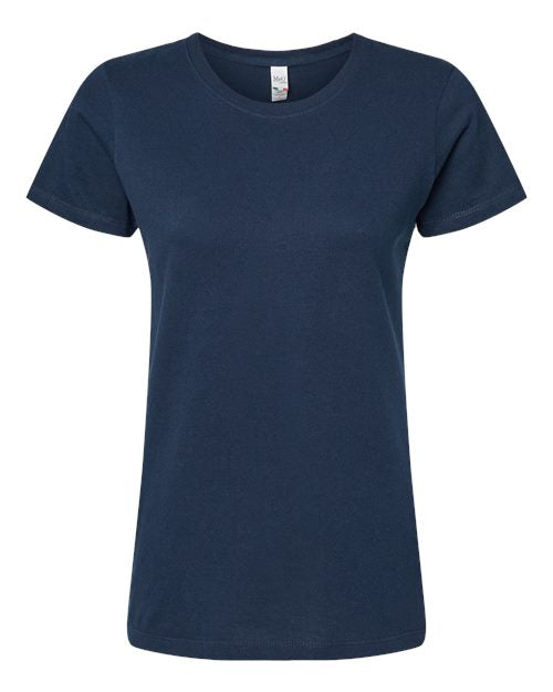 M&O Women's Gold Soft Touch T-Shirt - Deep Navy Front