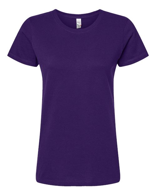 Women's Gold Soft Touch T-Shirt - Purple Front