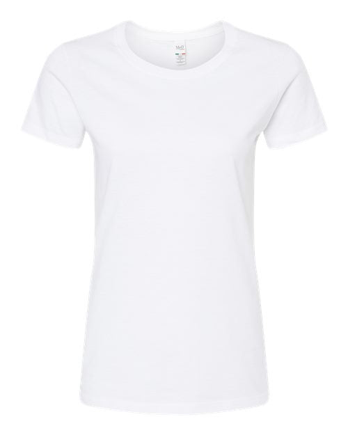 M&O Women's Gold Soft Touch T-Shirt - White Front