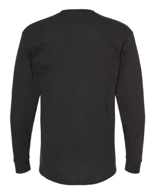 Unisex Gold Soft Touch Long Sleeve T-Shirt - Black Back