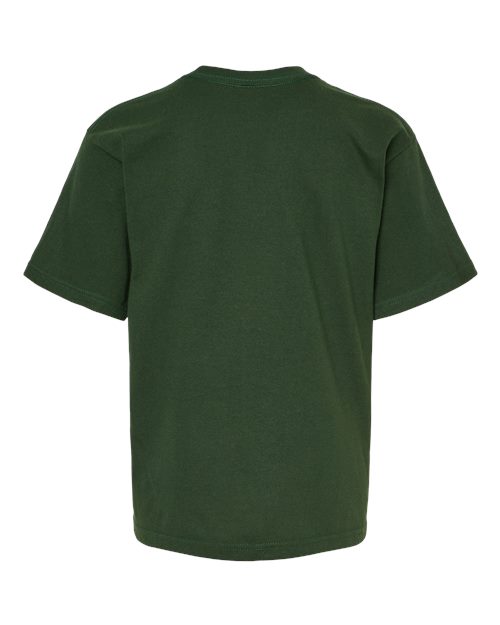 Youth Gold Soft Touch T-Shirt - Forest Green Back