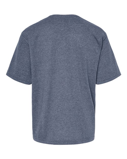 Youth Gold Soft Touch T-Shirt - Heather Navy Back