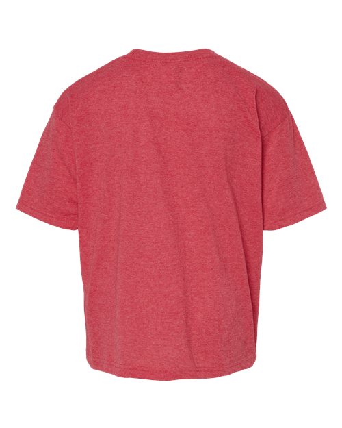 Youth Gold Soft Touch T-Shirt - Heather Red Back