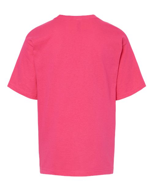 Youth Gold Soft Touch T-Shirt - Heliconia Back
