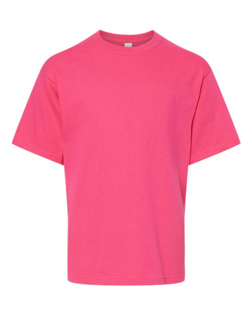 Youth Gold Soft Touch T-Shirt - Heliconia Front