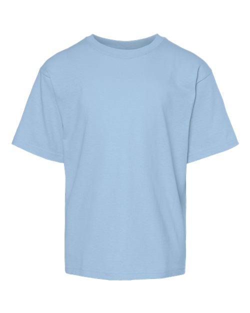 Youth Gold Soft Touch T-Shirt - Light Blue Front