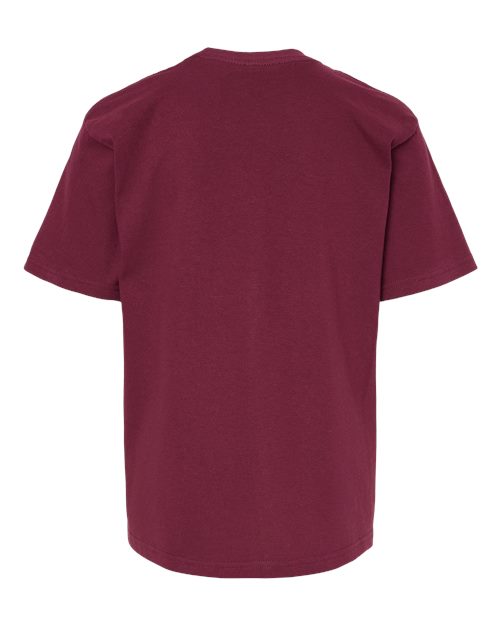 Youth Gold Soft Touch T-Shirt - Maroon Back