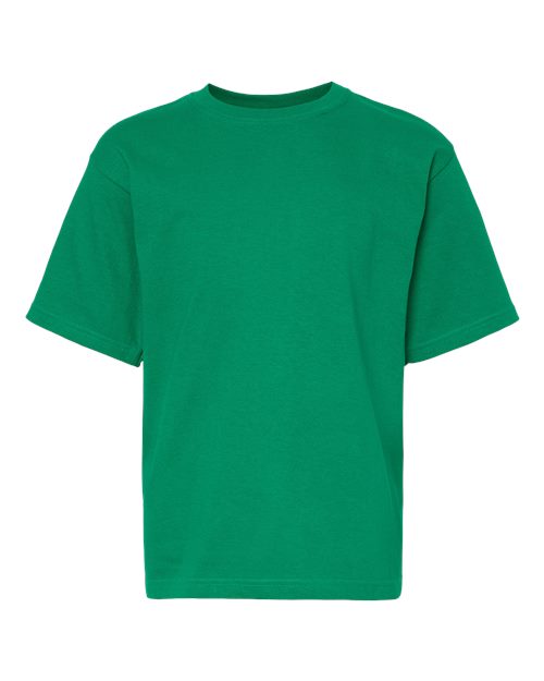 Youth Gold Soft Touch T-Shirt - Fine Kelly Green Front
