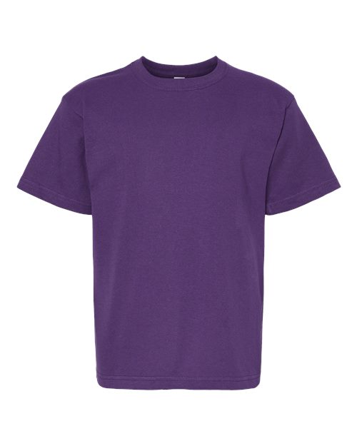 Youth Gold Soft Touch T-Shirt - Purple Front