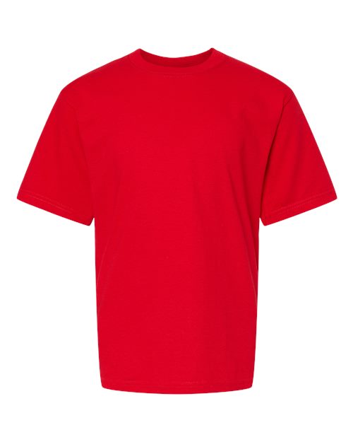 Youth Gold Soft Touch T-Shirt - Deep Red Front