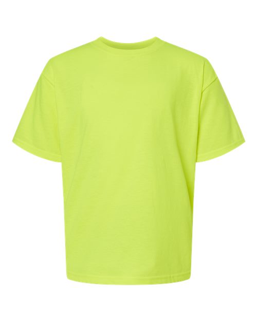 Youth Gold Soft Touch T-Shirt - Safety Green Front