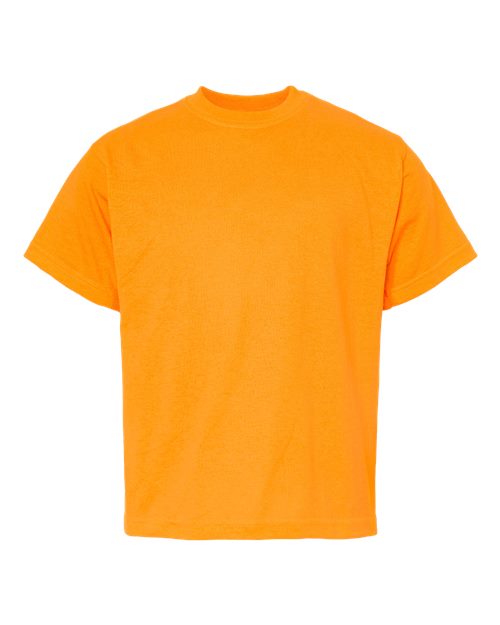 Youth Gold Soft Touch T-Shirt - Safety Orange Front