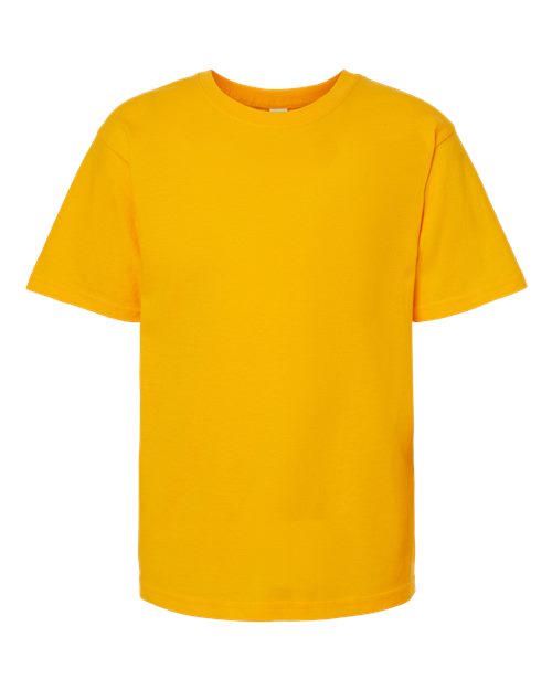 Youth Gold Soft Touch T-Shirt - Gold Front