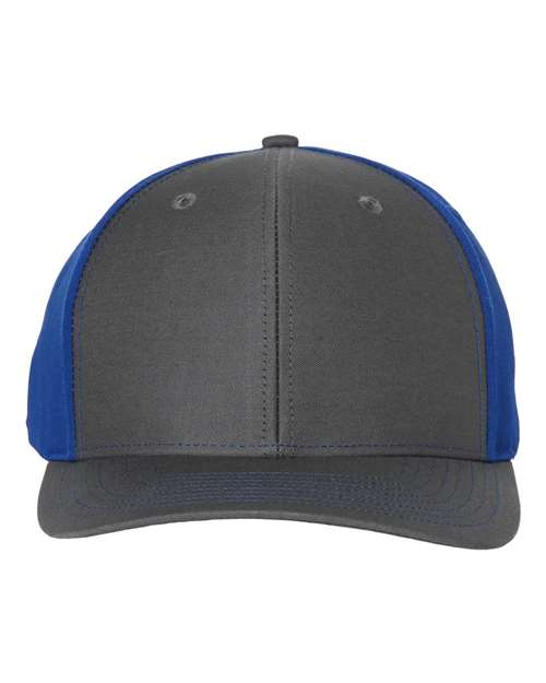 Twill Back Trucker Cap - Charcoal/ Royal Front