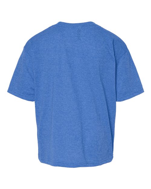 Youth Gold Soft Touch T-Shirt - Heather Royal Back