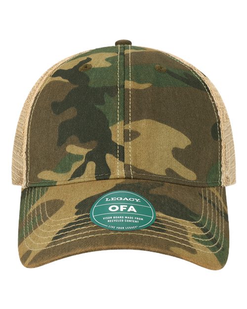 Old Favorite Trucker Cap - Army Camo/ Khaki Front