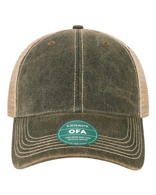 Old Favorite Trucker Cap - Black/ Khaki Front