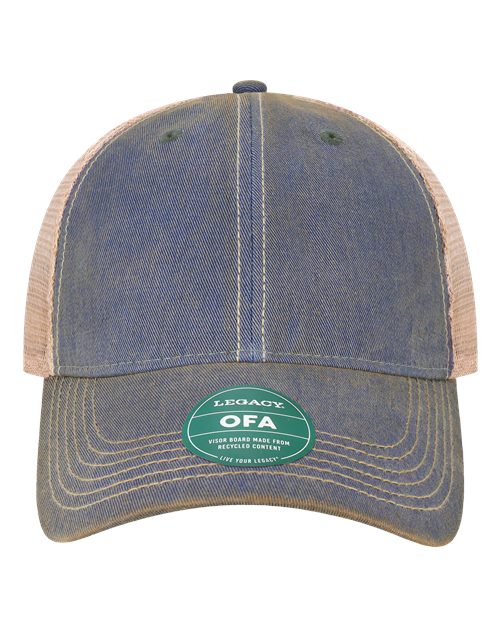Old Favorite Trucker Cap - Royal/ Khaki Front