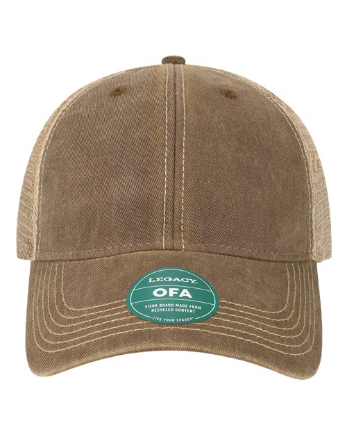 Old Favorite Trucker Cap - Brown/ Khaki Front