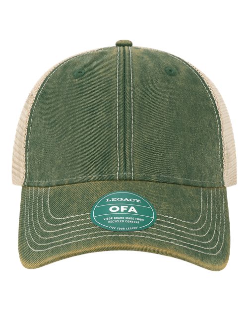 Old Favorite Trucker Cap - Dark Green/ Khaki Front