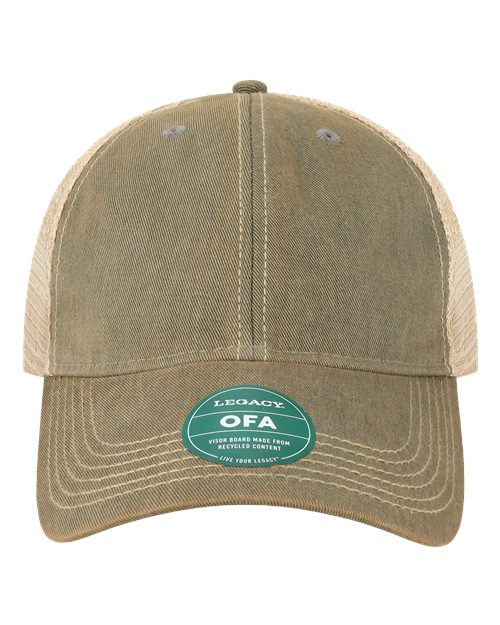 Old Favorite Trucker Cap - Grey/ Khaki Front
