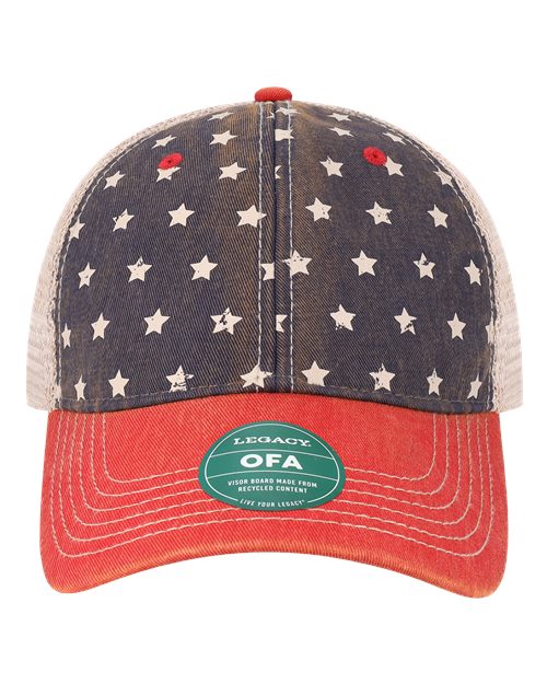 Old Favorite Trucker Cap - Merica/ Khaki Front