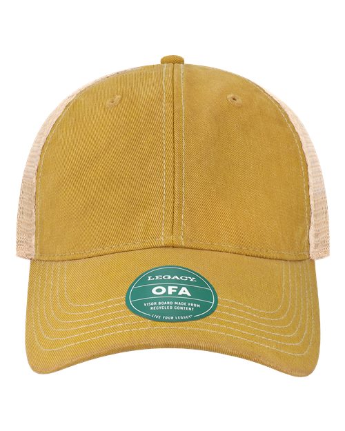 Old Favorite Trucker Cap - Yellow/ Khaki Front