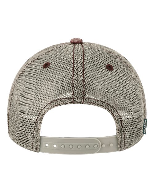 Dashboard Trucker Cap - Burgundy/ Grey Back