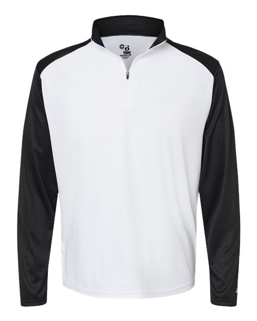 Men's Breakout Quarter-Zip Pullover - White/ Black Front