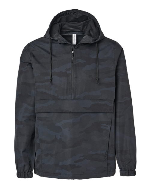 Men's Nylon Anorak - Black Camo Front