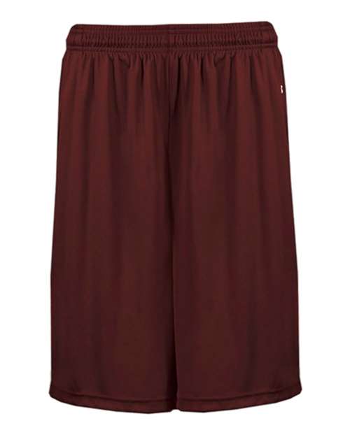 Men's Pocketed 7" Shorts - Maroon Front
