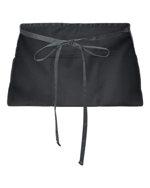 Midweight Cotton Twill Waist Apron - Black Back