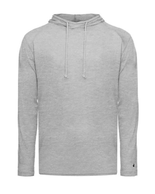 Men's Tri-Blend Surplice Hooded Long Sleeve T-Shirt - Oxford Front