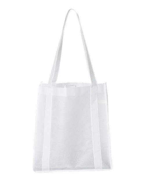Non-Woven Reusable Shopping Bag - White Front