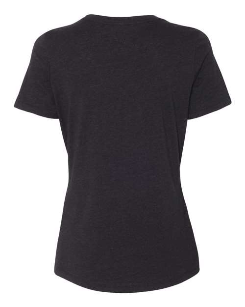 Women’s Relaxed Fit Heather CVC Tee - Black Heather Back