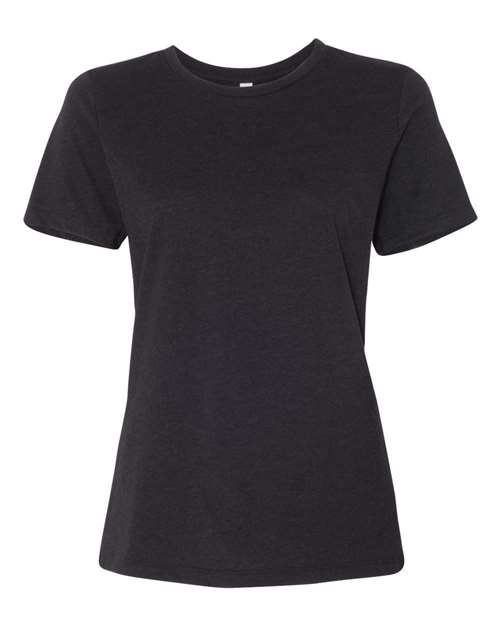 Women’s Relaxed Fit Heather CVC Tee - Black Heather Front
