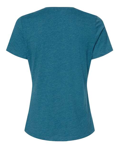 Women’s Relaxed Fit Heather CVC Tee - Heather Deep Teal Back