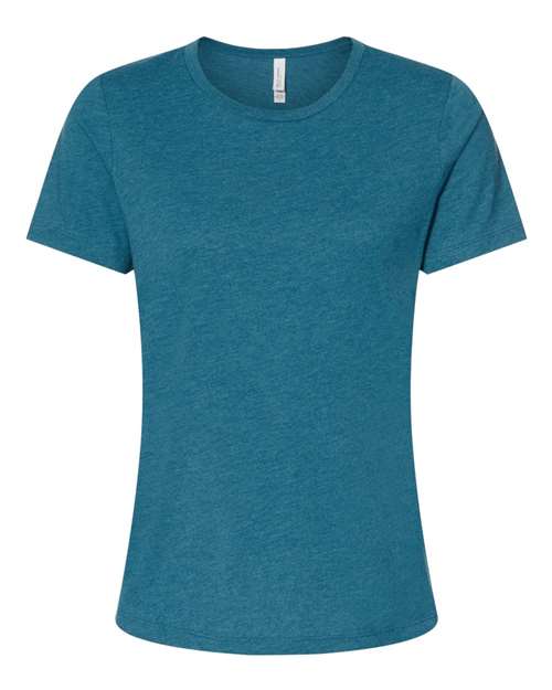 Women’s Relaxed Fit Heather CVC Tee - Heather Deep Teal Front