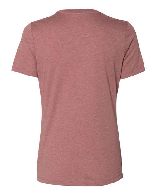 Women’s Relaxed Fit Heather CVC Tee - Heather Mauve Back