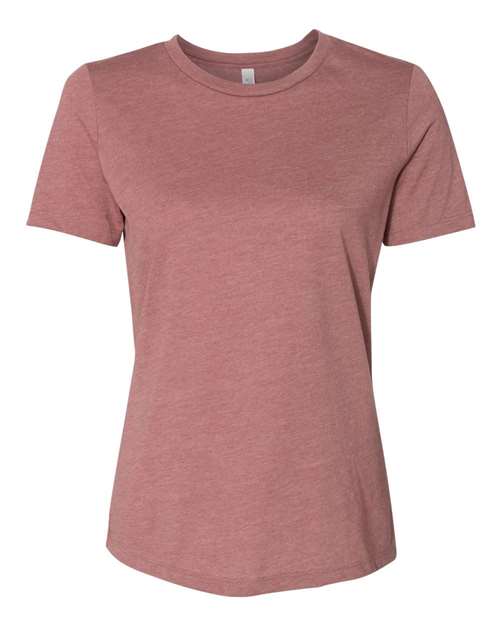 Women’s Relaxed Fit Heather CVC Tee - Heather Mauve Front
