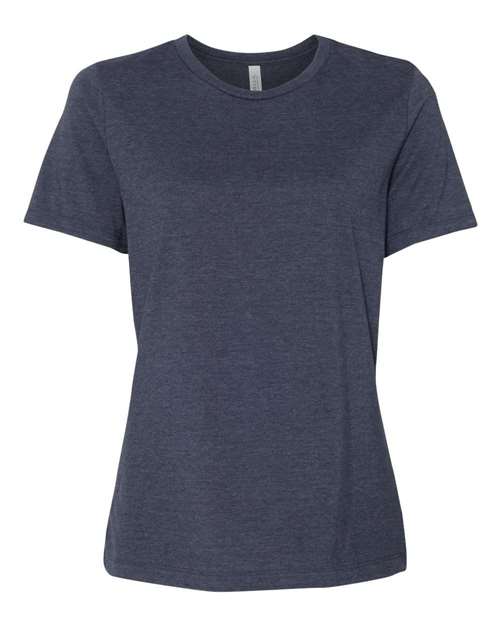 Women’s Relaxed Fit Heather CVC Tee - Heather Navy Front