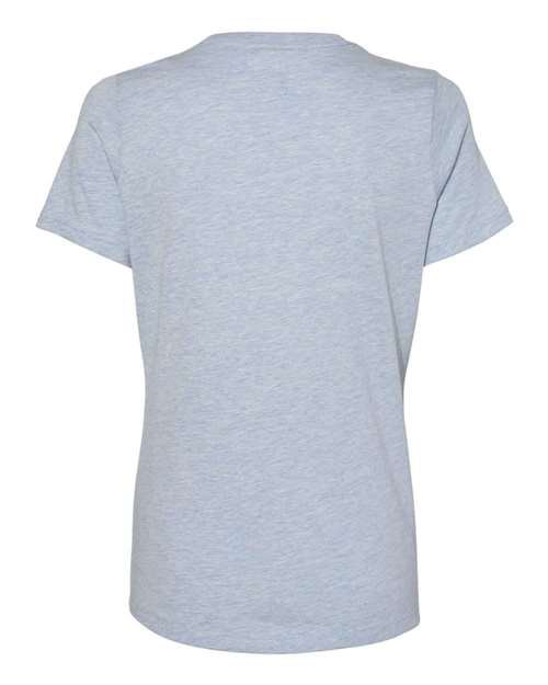 Women’s Relaxed Fit Heather CVC Tee - Heather Prism Blue Back