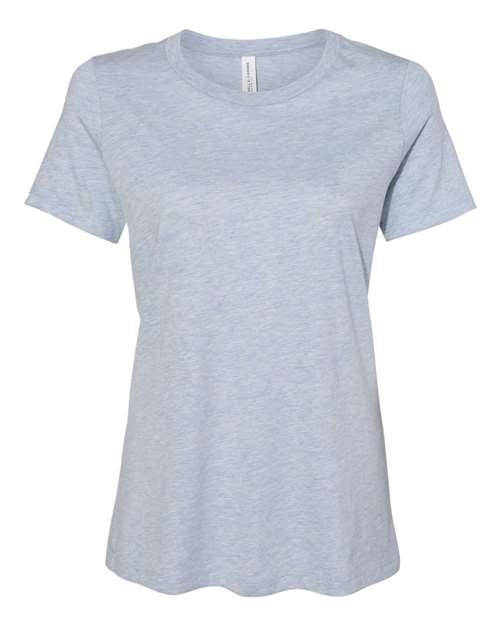 Women’s Relaxed Fit Heather CVC Tee - Heather Prism Blue Front