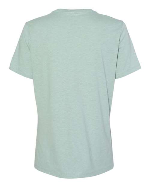 Women’s Relaxed Fit Heather CVC Tee - Heather Prism Dusty Blue Back