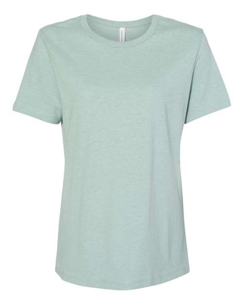 Women’s Relaxed Fit Heather CVC Tee - Heather Prism Dusty Blue Front