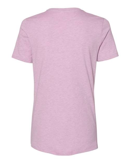 Women’s Relaxed Fit Heather CVC Tee - Heather Prism Lilac Back