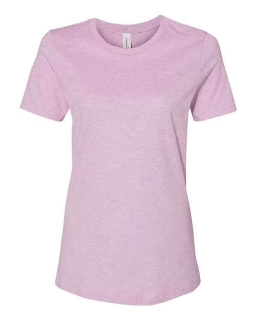 Women’s Relaxed Fit Heather CVC Tee - Heather Prism Lilac Front