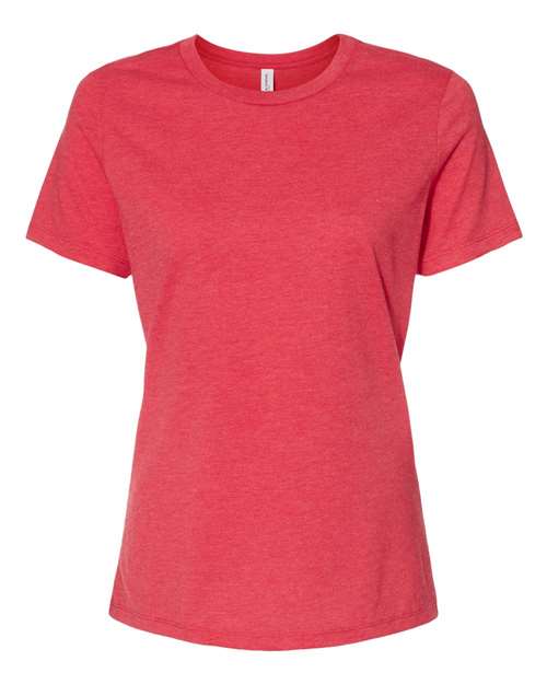 Women’s Relaxed Fit Heather CVC Tee - Heather Red Front