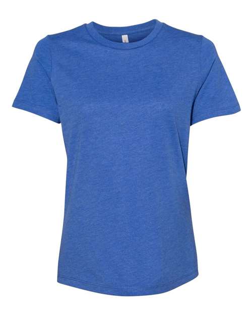 Women’s Relaxed Fit Heather CVC Tee - Heather True Royal Front